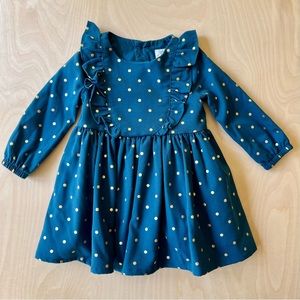 18mo Blue & Gold Autumn / Winter Dress